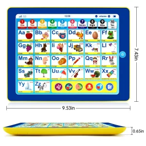 6-in-1 Kids Tablet with ABC/Words/Numbers