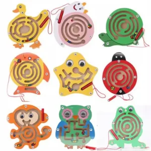 Montessori Children's Wooden Magnetic Bead Mazes