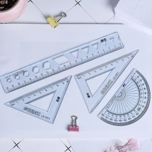 4PCS/Set Drawing Ruler Measurement Geometry Set
